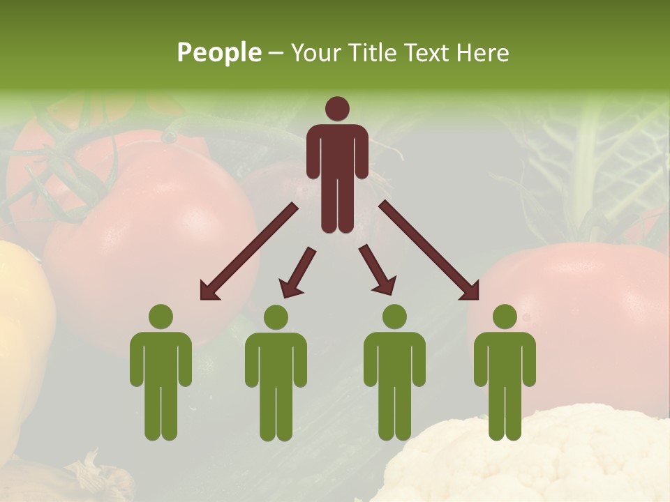 Close-Up Of Fresh Vegetables For Backgrounds PowerPoint Template