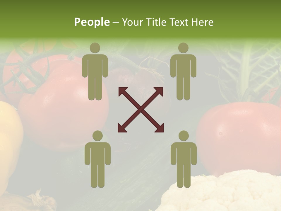 Close-Up Of Fresh Vegetables For Backgrounds PowerPoint Template