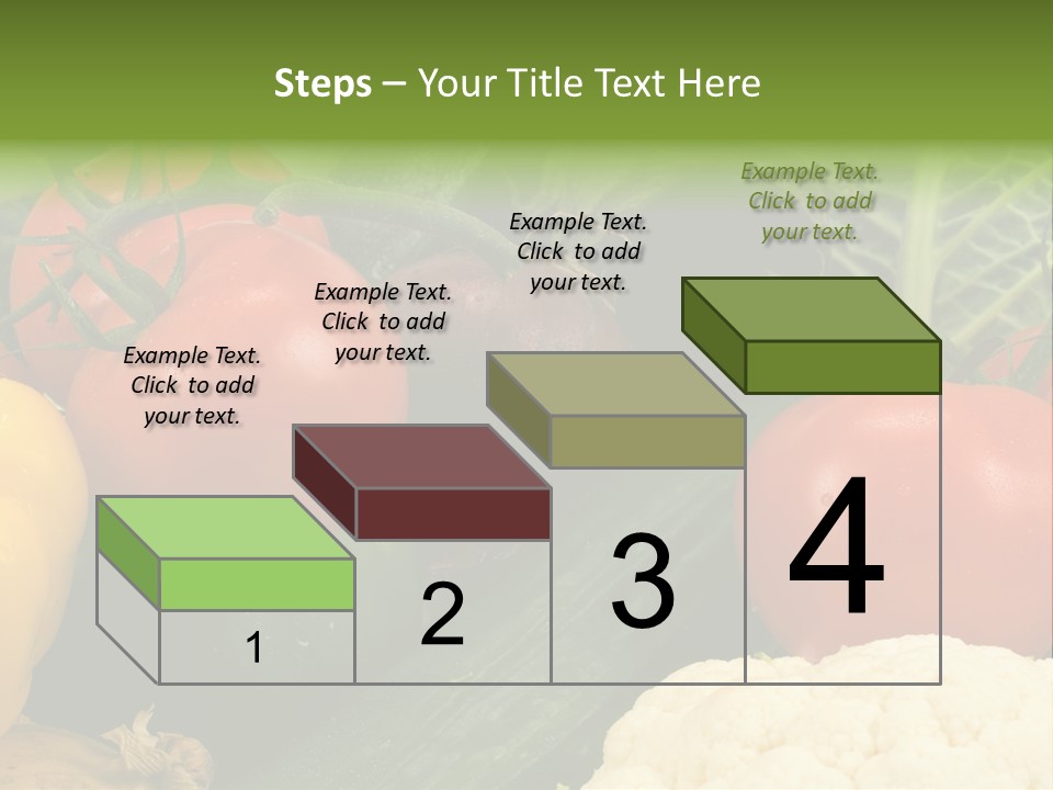 Close-Up Of Fresh Vegetables For Backgrounds PowerPoint Template