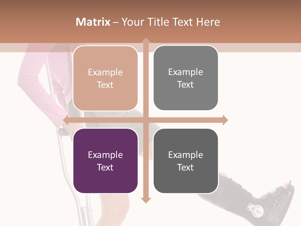 Woman With An Ortho Boot PowerPoint Template
