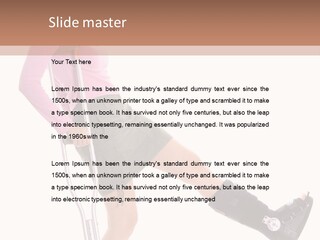 Woman With An Ortho Boot PowerPoint Template