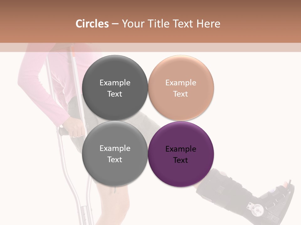 Woman With An Ortho Boot PowerPoint Template