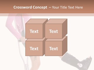 Woman With An Ortho Boot PowerPoint Template