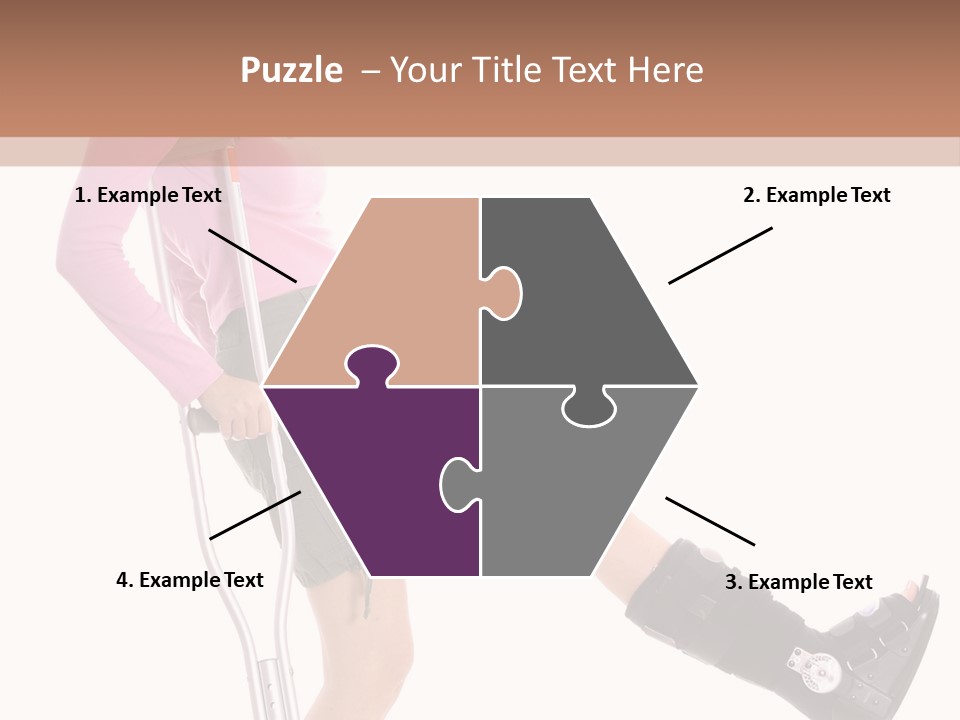 Woman With An Ortho Boot PowerPoint Template