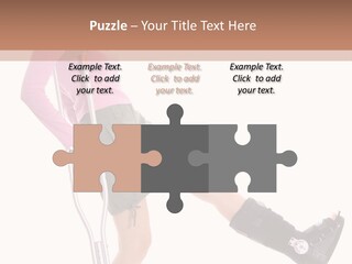 Woman With An Ortho Boot PowerPoint Template