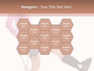 Woman With An Ortho Boot PowerPoint Template