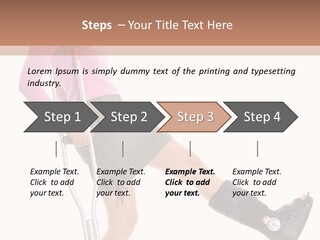 Woman With An Ortho Boot PowerPoint Template