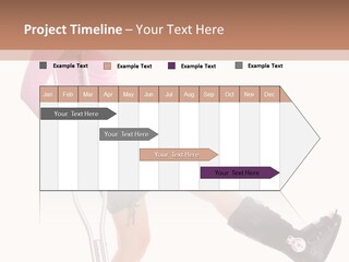 Woman With An Ortho Boot PowerPoint Template