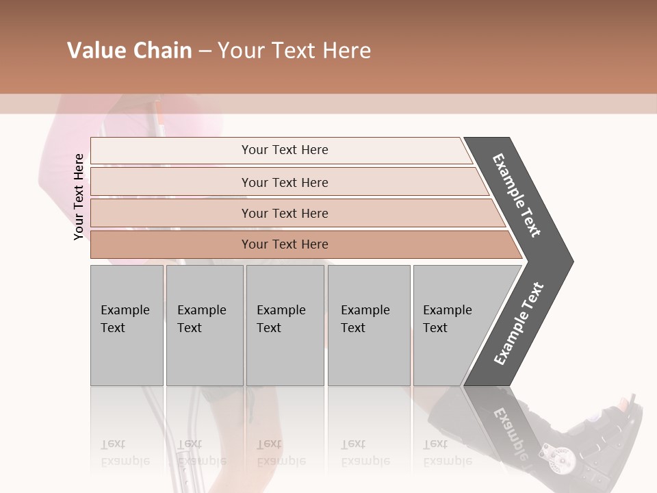 Woman With An Ortho Boot PowerPoint Template