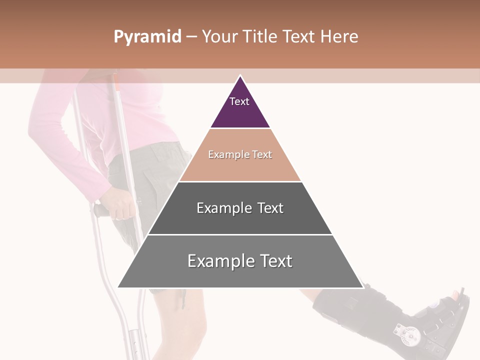 Woman With An Ortho Boot PowerPoint Template