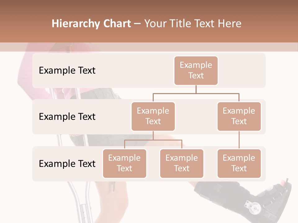 Woman With An Ortho Boot PowerPoint Template