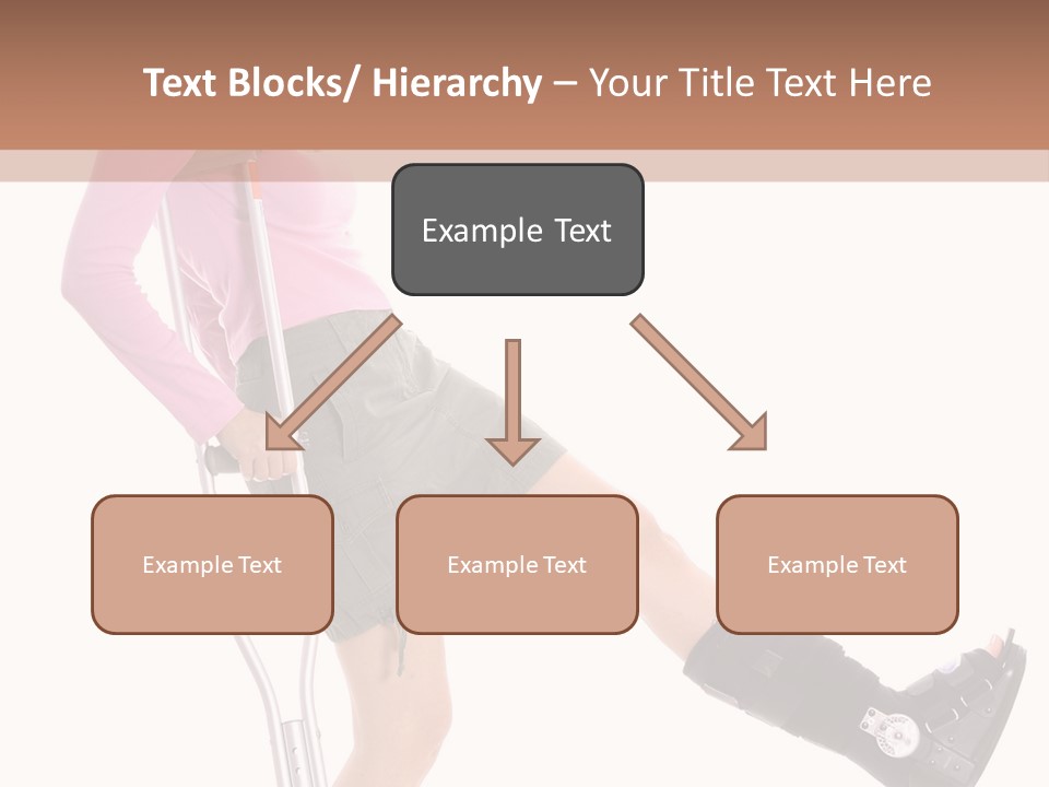 Woman With An Ortho Boot PowerPoint Template