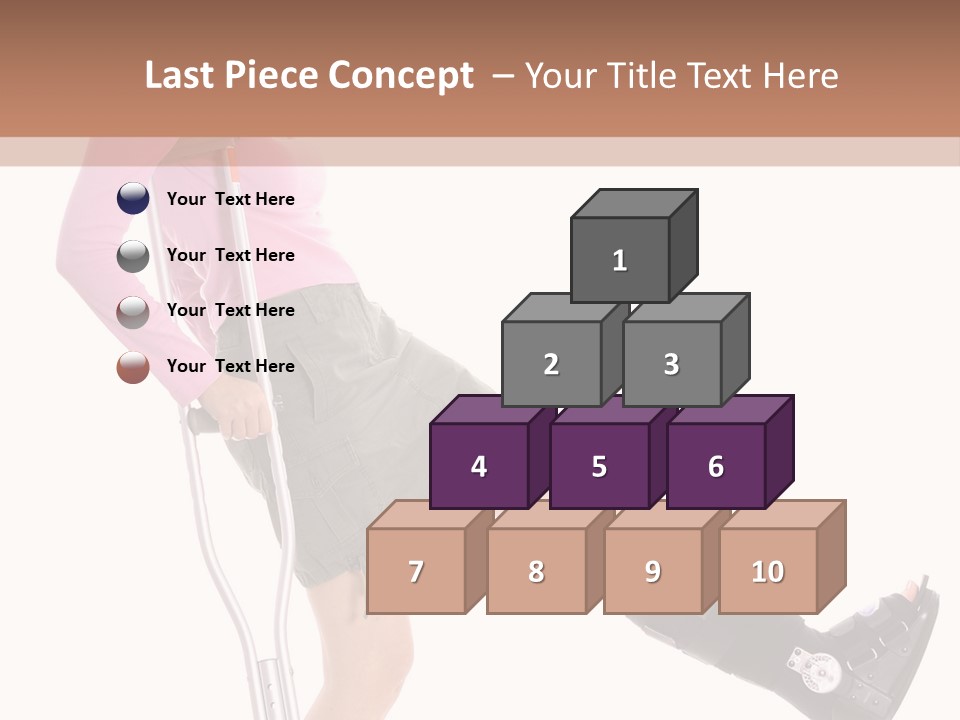 Woman With An Ortho Boot PowerPoint Template