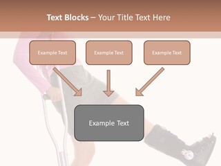 Woman With An Ortho Boot PowerPoint Template