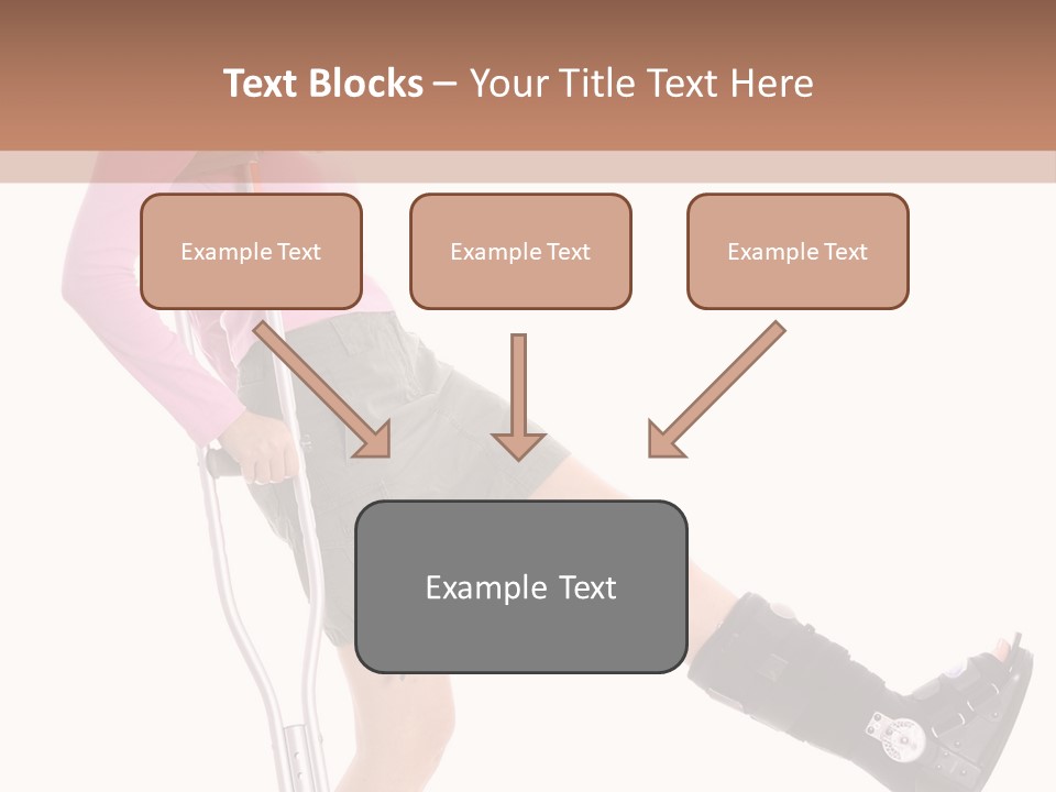 Woman With An Ortho Boot PowerPoint Template