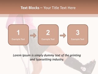 Woman With An Ortho Boot PowerPoint Template