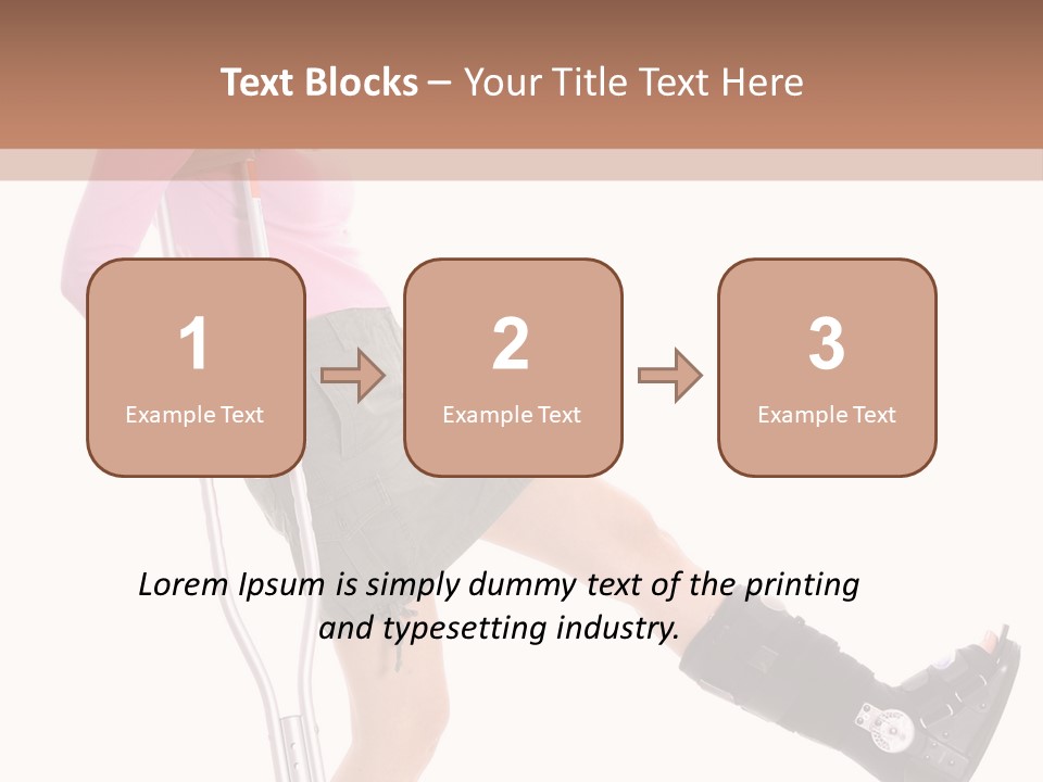 Woman With An Ortho Boot PowerPoint Template