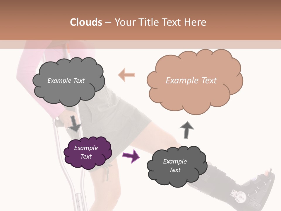 Woman With An Ortho Boot PowerPoint Template