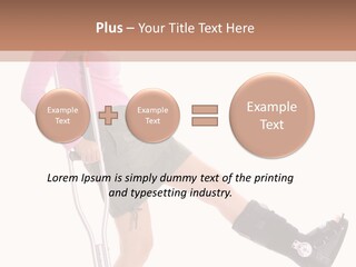 Woman With An Ortho Boot PowerPoint Template