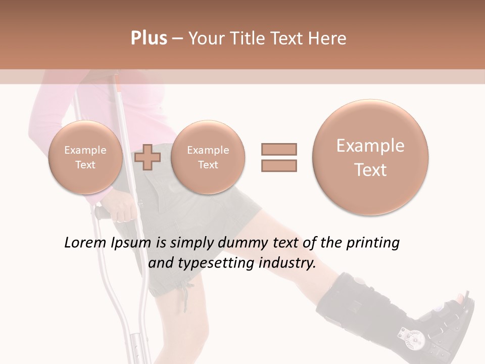 Woman With An Ortho Boot PowerPoint Template