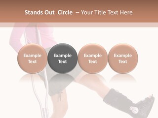 Woman With An Ortho Boot PowerPoint Template