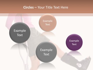 Woman With An Ortho Boot PowerPoint Template