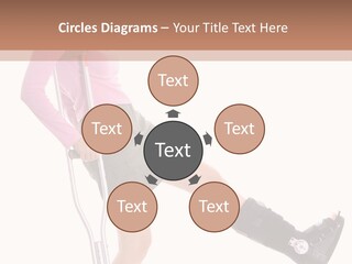 Woman With An Ortho Boot PowerPoint Template
