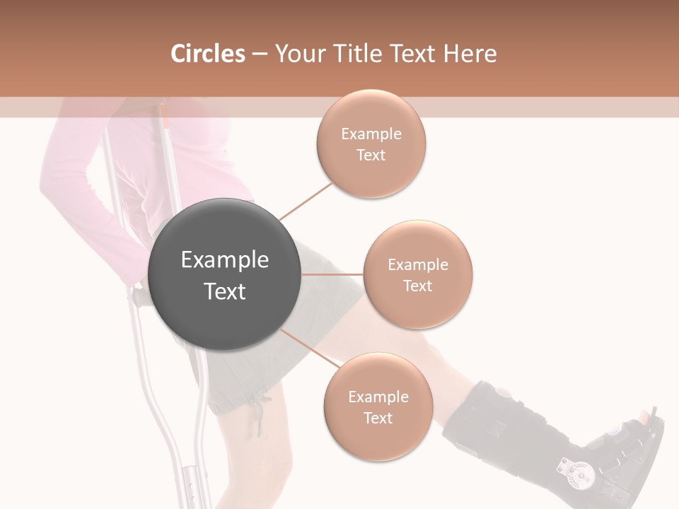 Woman With An Ortho Boot PowerPoint Template