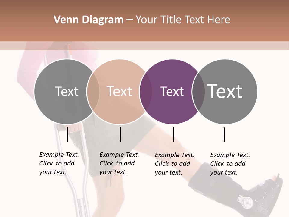 Woman With An Ortho Boot PowerPoint Template