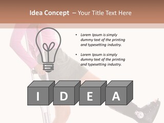 Woman With An Ortho Boot PowerPoint Template