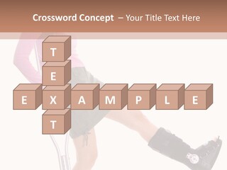 Woman With An Ortho Boot PowerPoint Template