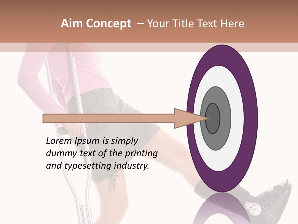 Woman With An Ortho Boot PowerPoint Template