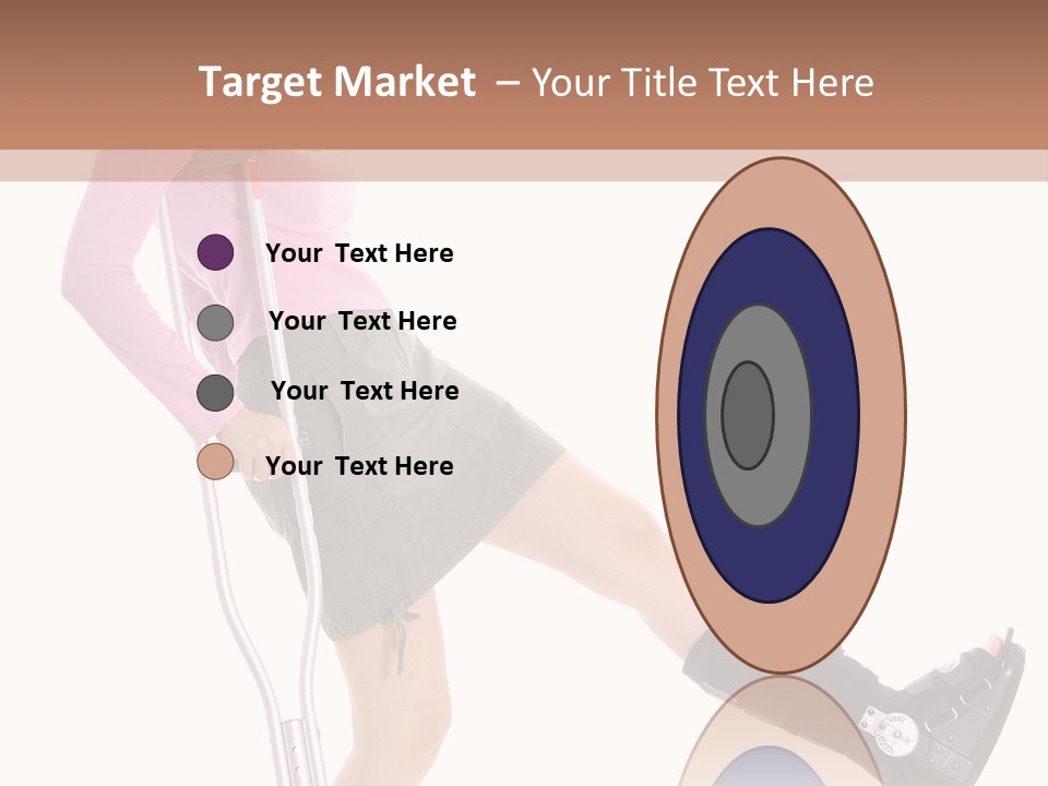 Woman With An Ortho Boot PowerPoint Template