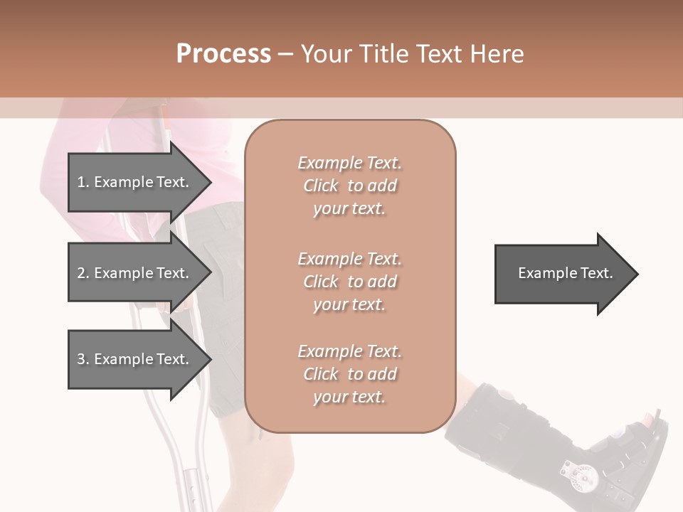 Woman With An Ortho Boot PowerPoint Template