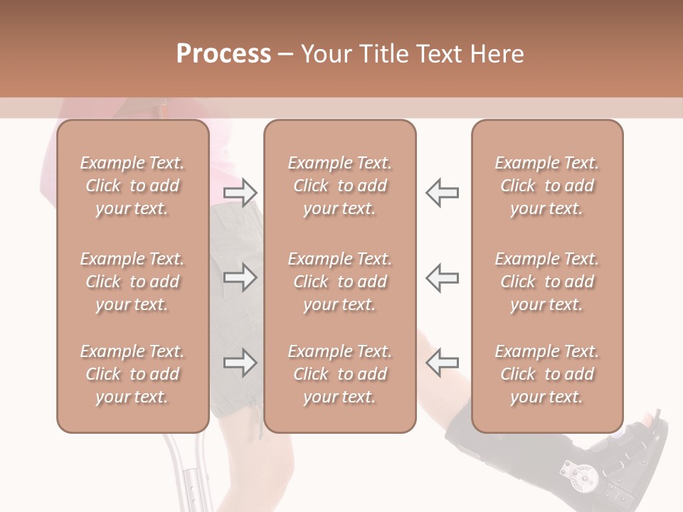 Woman With An Ortho Boot PowerPoint Template