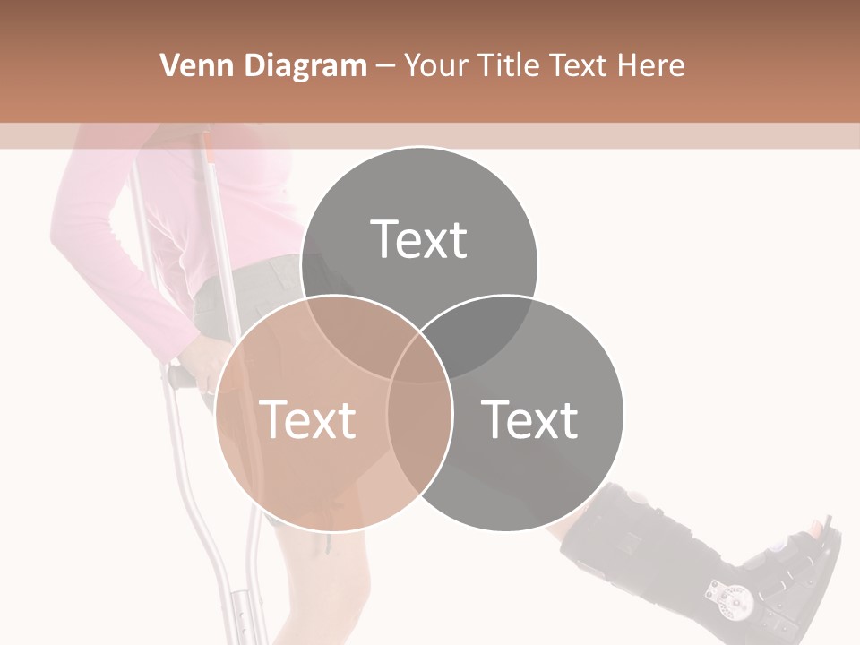 Woman With An Ortho Boot PowerPoint Template
