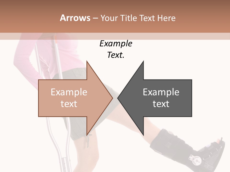 Woman With An Ortho Boot PowerPoint Template