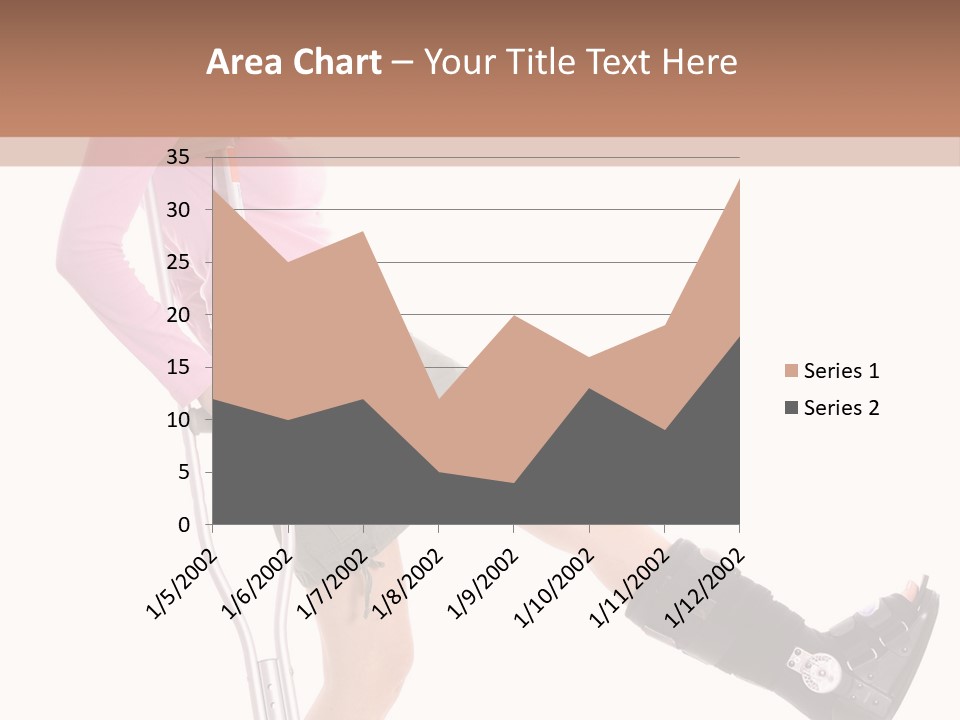 Woman With An Ortho Boot PowerPoint Template
