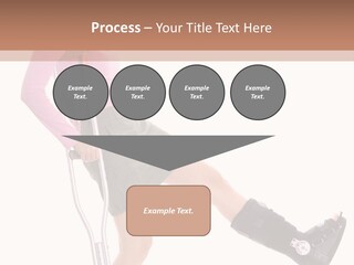 Woman With An Ortho Boot PowerPoint Template