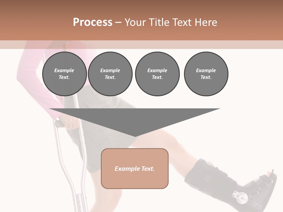 Woman With An Ortho Boot PowerPoint Template