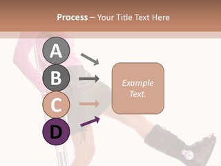 Woman With An Ortho Boot PowerPoint Template