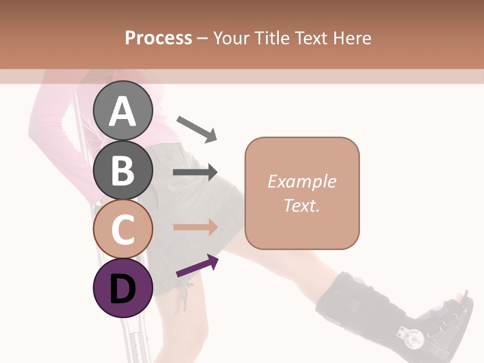 Woman With An Ortho Boot PowerPoint Template