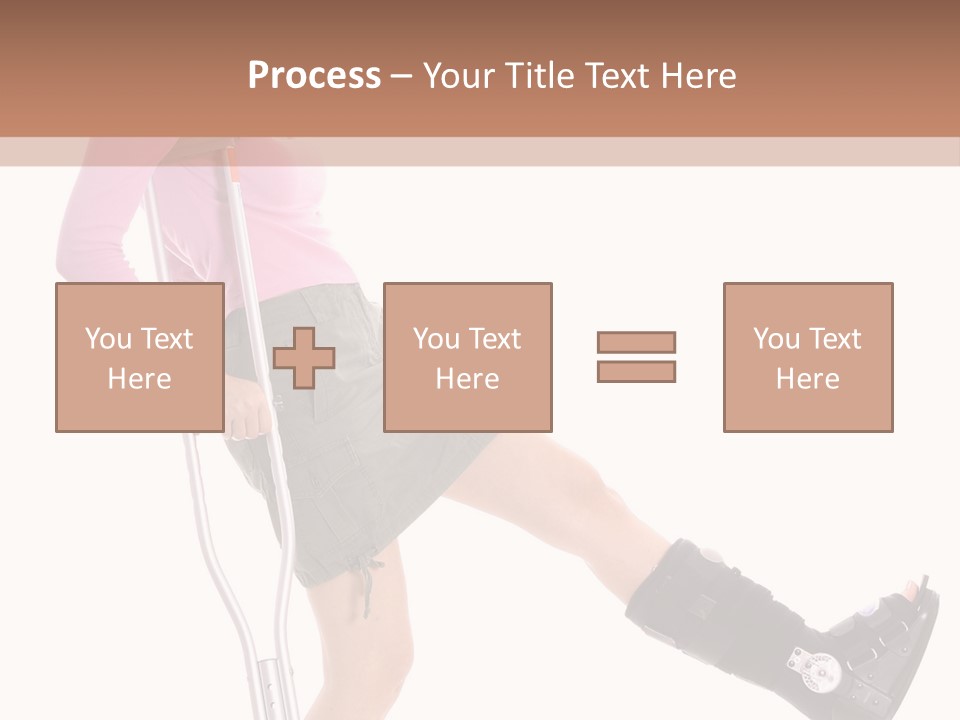 Woman With An Ortho Boot PowerPoint Template