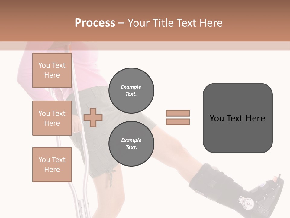 Woman With An Ortho Boot PowerPoint Template