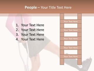 Woman With An Ortho Boot PowerPoint Template