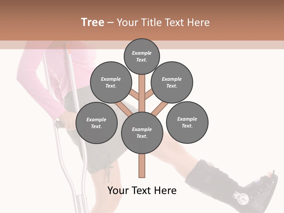 Woman With An Ortho Boot PowerPoint Template