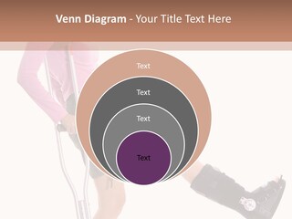 Woman With An Ortho Boot PowerPoint Template