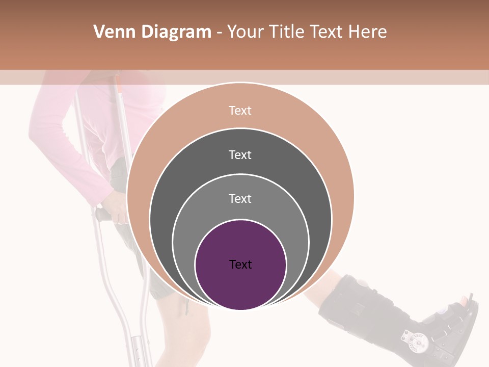 Woman With An Ortho Boot PowerPoint Template