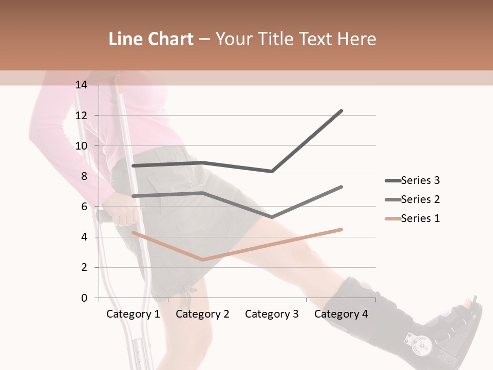 Woman With An Ortho Boot PowerPoint Template