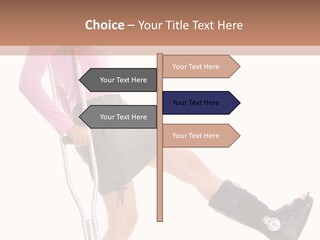 Woman With An Ortho Boot PowerPoint Template